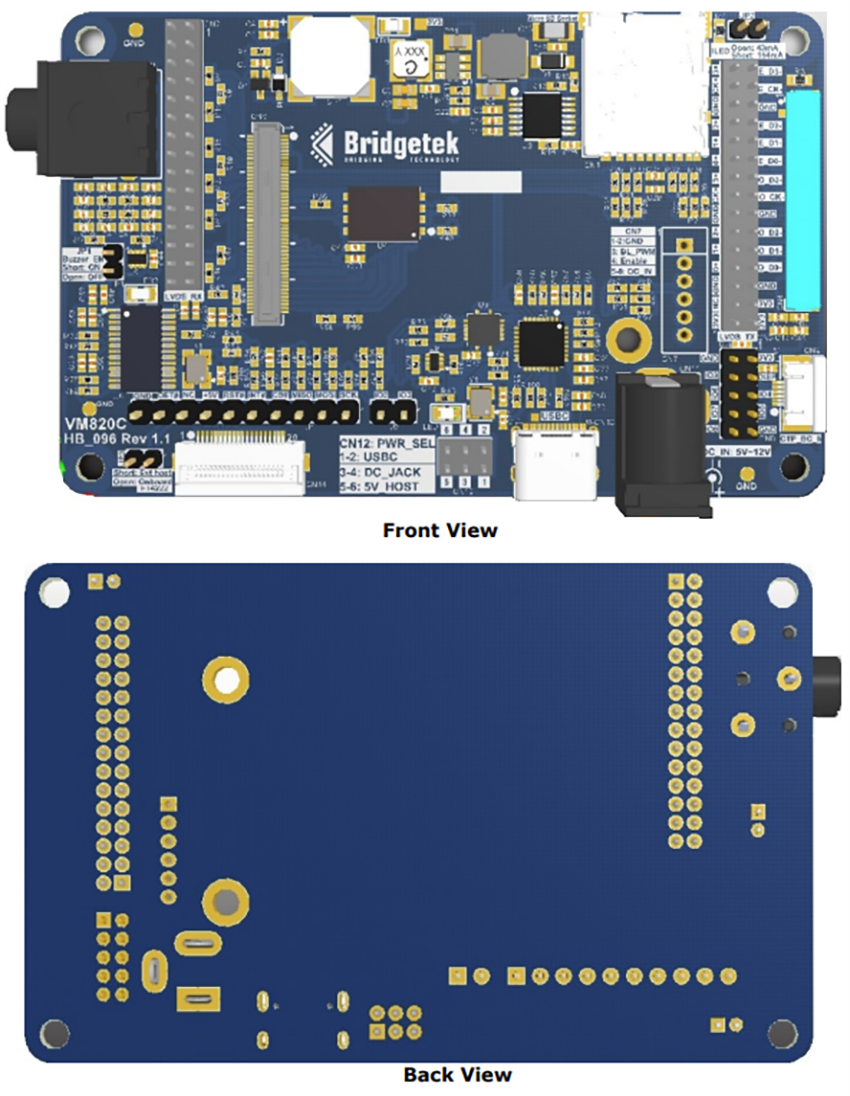 Mechanical Drawing - Bridgetek VM820C BT820 Credit Card Module
